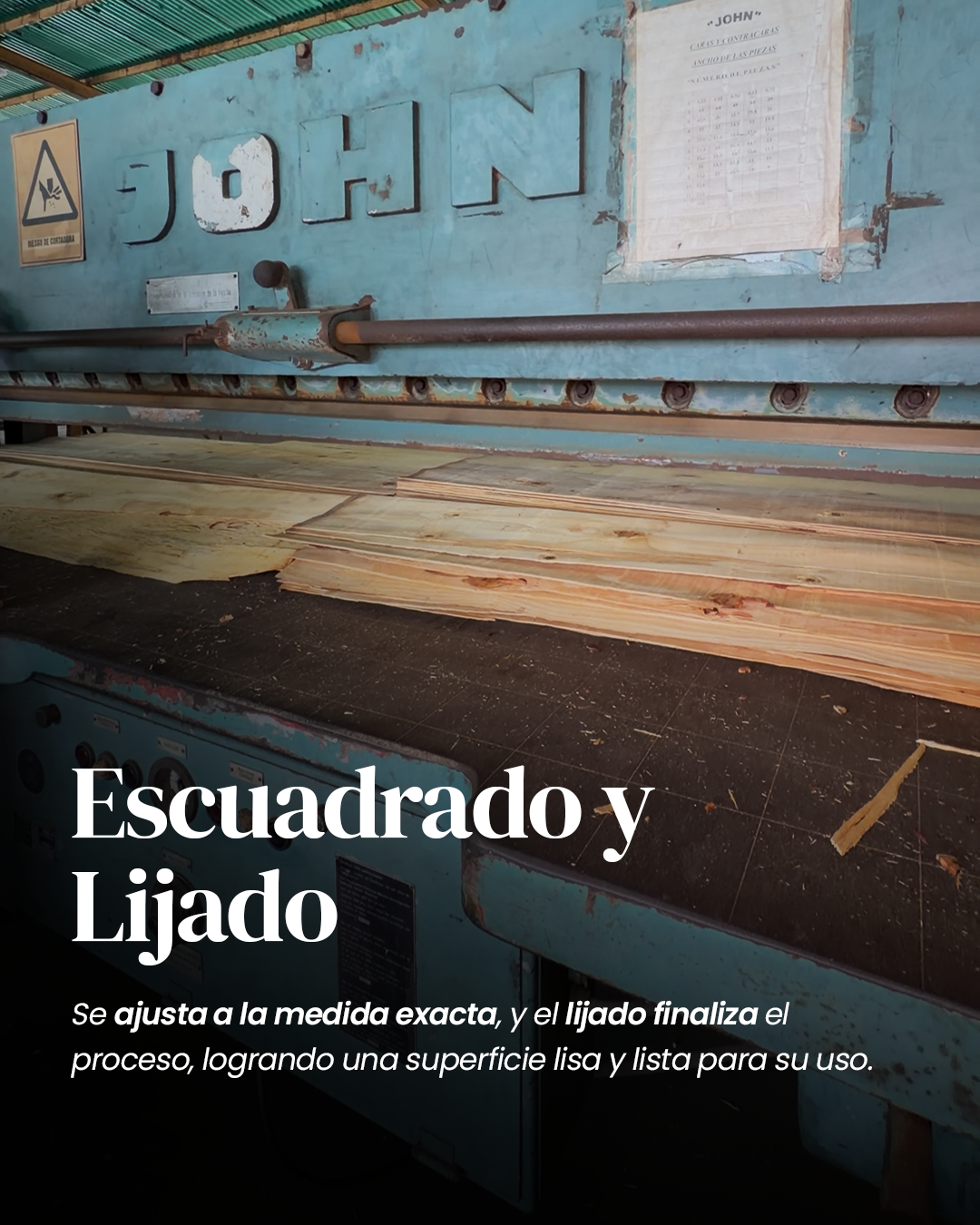 Escuadrado y Lijado